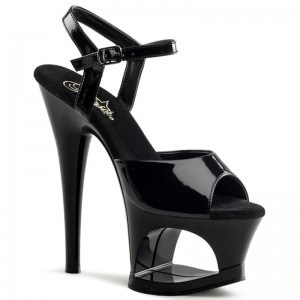 Pleaser Moon-709 Hakken Dames Zwart | BELGIE BEIJFGPB