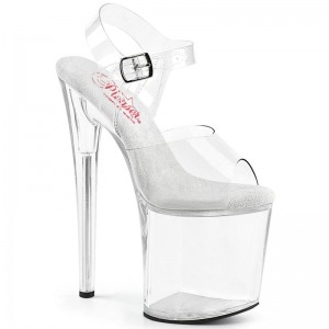Pleaser Naughty-808 Hakken Dames Clear | BELGIE BEQFWKLE