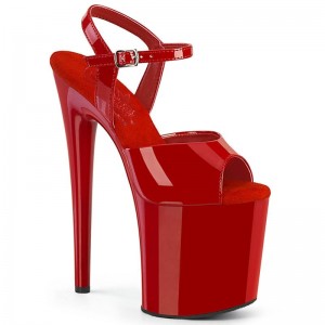 Pleaser Naughty-809 Hakken Dames Rood | BELGIE BEZTQMGW