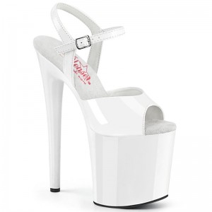 Pleaser Naughty-809 Hakken Dames Wit | BELGIE BEJBTXDA