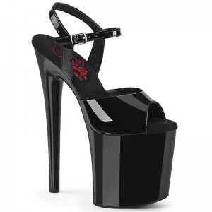 Pleaser Naughty-809 Hakken Dames Zwart | BELGIE BESOKNUB