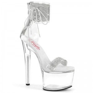 Pleaser Passion-727RS Hakken Dames Zilver | BELGIE BETXZUKP