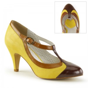 Pleaser Peach-03 Hakken Dames Geel | BELGIE BEKLEQMT