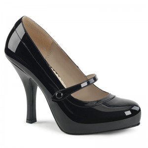 Pleaser Pinup-01 Hakken Dames Zwart | BELGIE BEBRXMWA