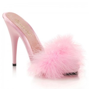 Pleaser Poise-501F Badslippers Plateauzool Dames Roze | BELGIE BECMNTBZ