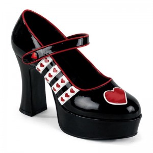 Pleaser Queen-55 Hakken Dames Zwart Wit | BELGIE BENEULTF