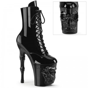 Pleaser Rapture-1020 Laarzen Dames Zwart | BELGIE BEHMWQUG