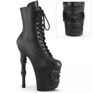 Pleaser Rapture-1020 Vegan Leather Laarzen Dames Zwart | BELGIE BEPTKHIO