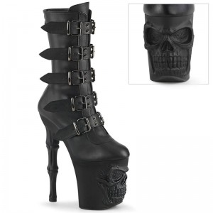 Pleaser Rapture-1052BK Vegan Leather Laarzen Dames Zwart | BELGIE BEKNJZCW