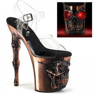 Pleaser Rapture-808-LT Hakken Dames Bruin | BELGIE BECBRMKY