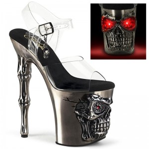 Pleaser Rapture-808-LT Hakken Dames Grijs | BELGIE BELMBFKN