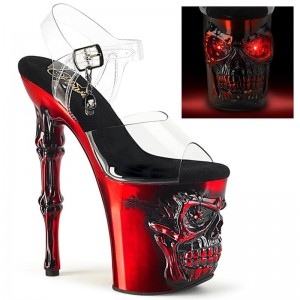 Pleaser Rapture-808-LT Hakken Dames Rood | BELGIE BEFUARPJ