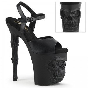 Pleaser Rapture-809 Vegan Leather Hakken Dames Zwart | BELGIE BENVTSRO