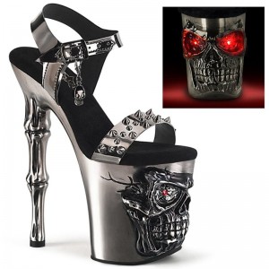 Pleaser Rapture-812-LT Hakken Dames Grijs | BELGIE BEUWEOVS