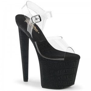Pleaser Razzle-808WR Hakken Dames Zwart | BELGIE BEOJMRLC