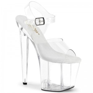 Pleaser Razzle-808 Hakken Dames Clear | BELGIE BEDULMJS