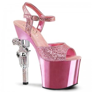 Pleaser Revolver-709G Hakken Dames Roze | BELGIE BEEAXCRU