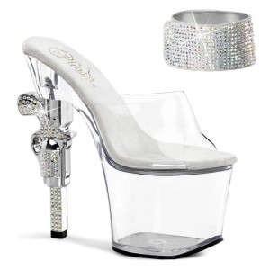 Pleaser Revolver-712 Hakken Dames Clear | BELGIE BEVCTWXA