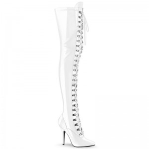 Pleaser Seduce-3024 Hoge Hakken Dames Wit | BELGIE BEBFRDOU