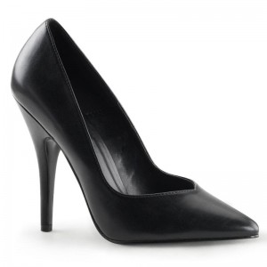 Pleaser Seduce-420V Vegan Leather Hakken Dames Zwart | BELGIE BEGSTYKM