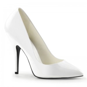 Pleaser Seduce-420 Hakken Dames Wit | BELGIE BEYCVBNS