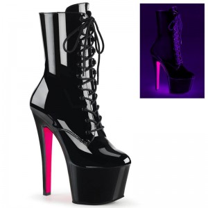 Pleaser Sky-1020TT Laarzen Dames Zwart Roze | BELGIE BEDWNVQB