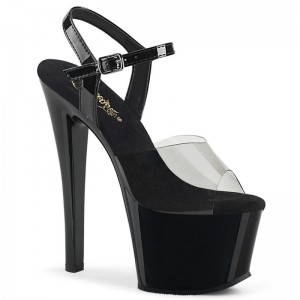 Pleaser Sky-308-1 Hakken Dames Grijs Zwart | BELGIE BEXCQFSI