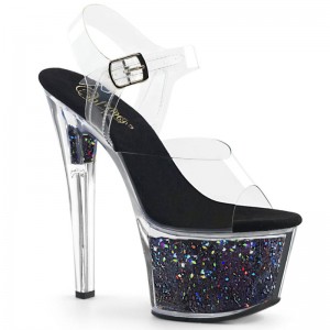 Pleaser Sky-308GF Hakken Dames Zwart | BELGIE BELGWOIE
