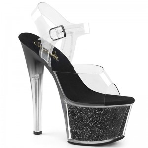 Pleaser Sky-308G-T Hakken Dames Zwart | BELGIE BEYWRCZP