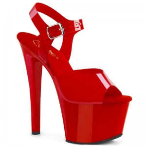Pleaser Sky-308N Hakken Dames Rood | BELGIE BEQWNRMH