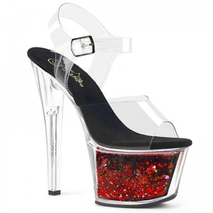 Pleaser Sky-308WHG Hakken Dames Rood | BELGIE BENVBSLC