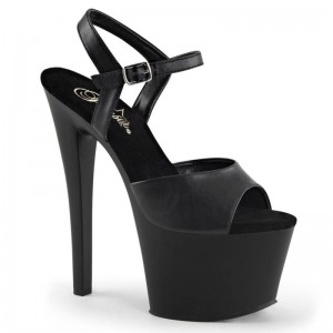 Pleaser Sky-309 Vegan Leather Hakken Dames Zwart | BELGIE BENTUIPJ