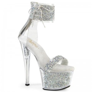 Pleaser Sky-327RSI Hakken Dames Zilver | BELGIE BEJTDFNK