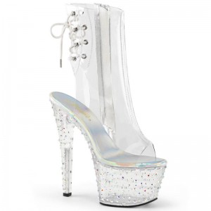 Pleaser Stardance-1018C-7 Laarzen Dames Clear | BELGIE BENBPEXF