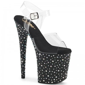 Pleaser Stardance-808 Rhinestones Hakken Dames Gekleurd | BELGIE BEFYMCHK