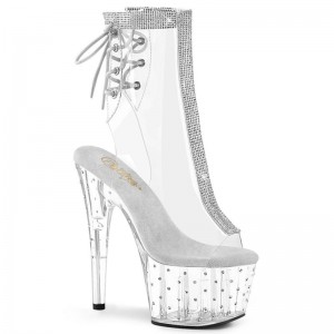 Pleaser Stardust-1018C-2RS Laarzen Dames Clear | BELGIE BENDBHSW