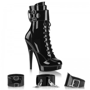 Pleaser Sultry-1023 Laarzen Dames Zwart | BELGIE BECTQIRM