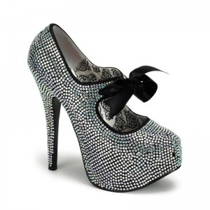 Pleaser Teeze-04R Hakken Dames Zilver | BELGIE BEJQMTZW