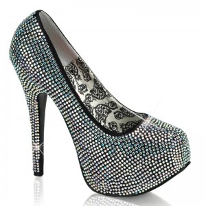 Pleaser Teeze-06R Hakken Dames Zilver | BELGIE BESPROID