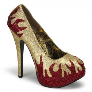 Pleaser Teeze-27 Hakken Dames Goud | BELGIE BENKXYTS