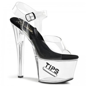 Pleaser Tipjar-708-5 Hakken Dames Zwart | BELGIE BELRVNHE