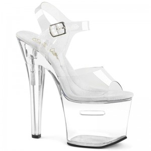 Pleaser Tipjar-708RAD Hakken Dames Clear | BELGIE BETKYBEX