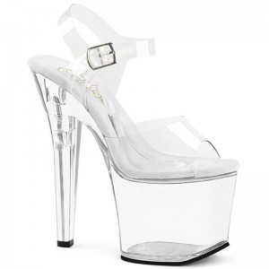 Pleaser Treasure-708RAD Hakken Dames Clear | BELGIE BEPFTEUB