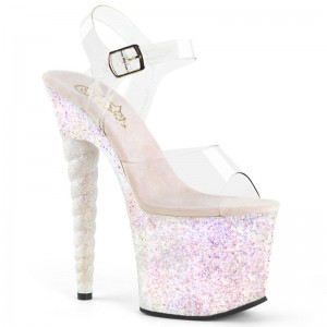 Pleaser Unicorn-708LG Hakken Dames Wit | BELGIE BEXHODIT