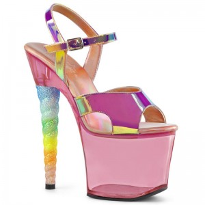 Pleaser Unicorn-711T Hakken Dames Roze | BELGIE BEZFLTNQ