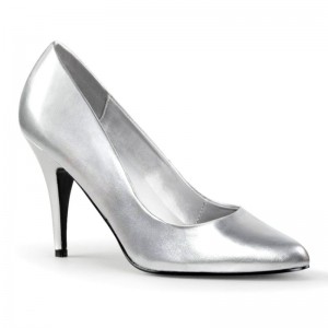Pleaser Vanity-420 Vegan Leather Hakken Dames Zilver | BELGIE BEYFPOCB