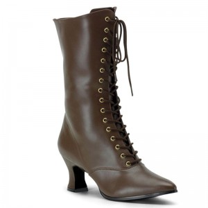 Pleaser Victorian-120 Laarzen Dames Bruin | BELGIE BEFAVBGZ