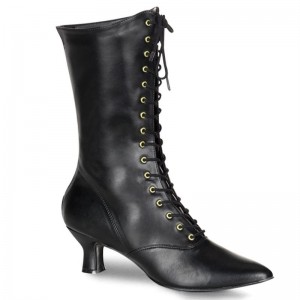 Pleaser Victorian-120 Laarzen Dames Zwart | BELGIE BEDWXZUT