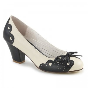 Pleaser Wiggle-17 Hakken Dames Zwart Beige | BELGIE BEYKAMXB