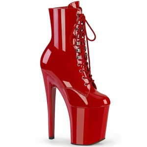 Pleaser Xtreme-1020 Laarzen Dames Rood | BELGIE BEXHRIPS